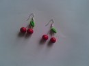 Boucles d'oreilles cerise